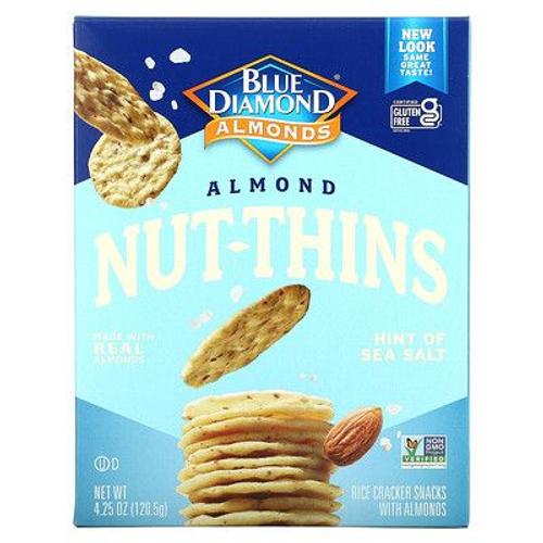 Blue Diamond Amandes, poudre aux amandes et aux noix, en-cas aux craquelins de riz, un soupçon de sel de mer, 120,5 g