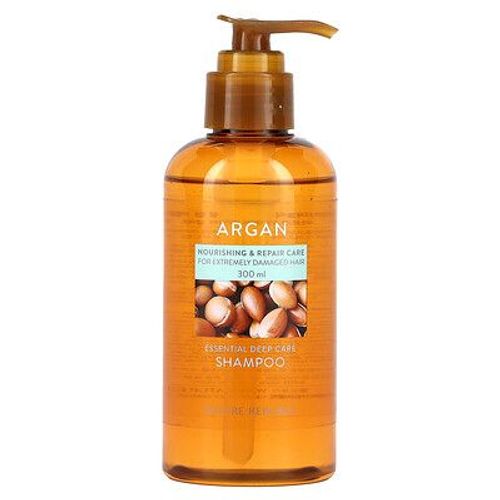 Nature Republic Argan, Shampooing Essentiel Pour Les Soins En Profondeur, Pour Cheveux Extrêmement Abîmés, 300 Ml 