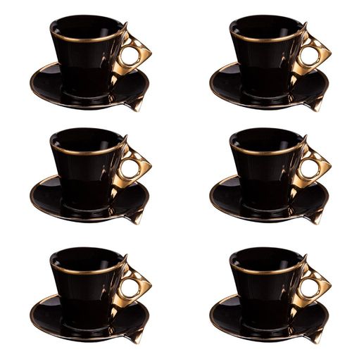 Coffret De 6 Tasses À Café Avec Sous Tasses Libra