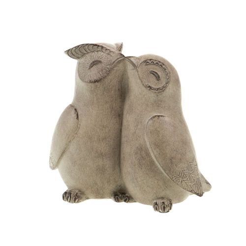 Couple hiboux et chouette 15 cm