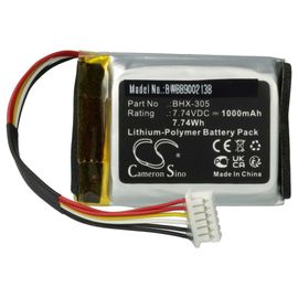 Vhbw Batterie Remplacement Pour Dji Bhx-305 Pour Stabilisateur Gimbal (1000mah, 7,74v, Li-Polymère)-Vhbw