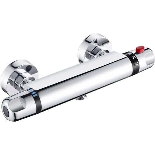 Mitigeur Douche Thermostatique Robinet Douche Chromé Mitigeur de Do...