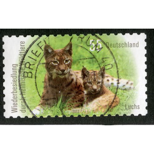 Timbre Oblitéré Deutschland, Luchs, 2012, 55
