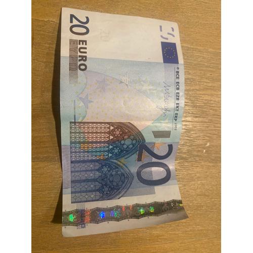 Billet De 20 Eu Année 2002 Signe Mario Draghi