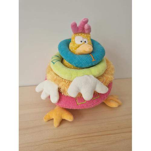 Doudou Poule Anneaux Liboo