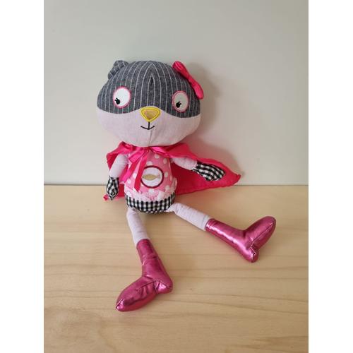 Doudou Peluche Chat Super Heros Wilberry La Nina