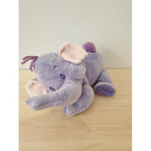 Doudou Éléphant Violet Lumpy Allongé Disney