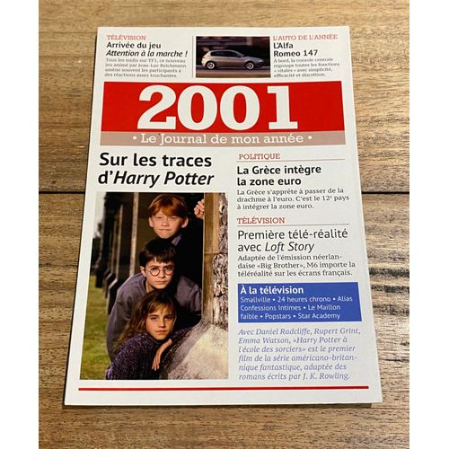 Carte Le Journal De Mon Année 2001