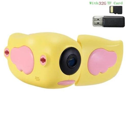 Appareil photo numérique pour enfants 1.7" écran couleur HD - caméscope caméra vidéo pour cadeaux - Jaune
