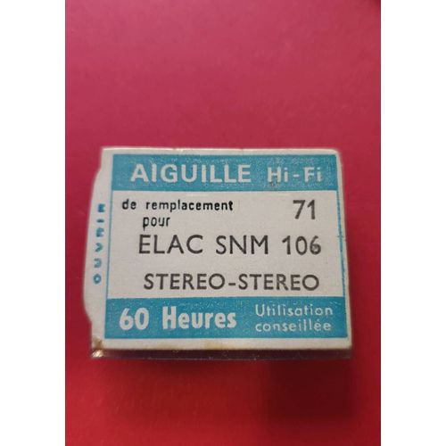 Aiguille ZAFIRA 71 - ELAC SNM 106 - Stéréo.