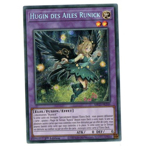Hugin Des Ailes Runick Mp23-Fr249 Secret Rare Carte Yu-Gi-Oh Konami