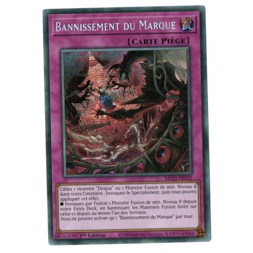 Bannissement Du Marqué Mp23-Fr102 Secret Rare Carte Yu-Gi-Oh Konami