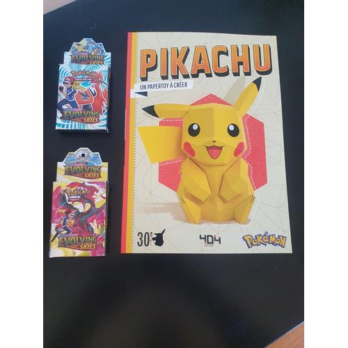 Pokemon: Papertoy Pikachu 2 Paquets Cartes Pokemon Evolving