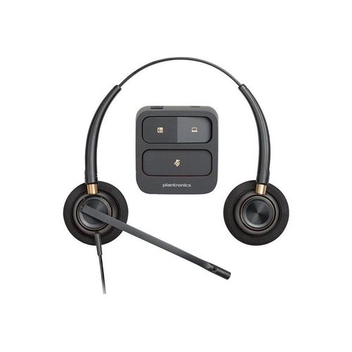 Poly EncorePro 520 - EncorePro 500 series - micro-casque - sur-oreille - filaire - Quick Disconnect - noir - Certifié pour Skype for Business, certifié UC