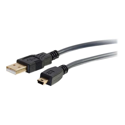 C2G Ultima - Câble USB - USB (M) pour mini USB type B (M) - USB 2.0 - 5 m - moulé - Charbon