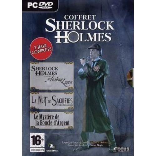 Coffret Sherlock Holmes : 3 Jeux Complets : Le Mystère De La Boucle D'argent La Nuit Des Sacrifiés, Sherlock Holmes Contre Arsène Lupin Pc