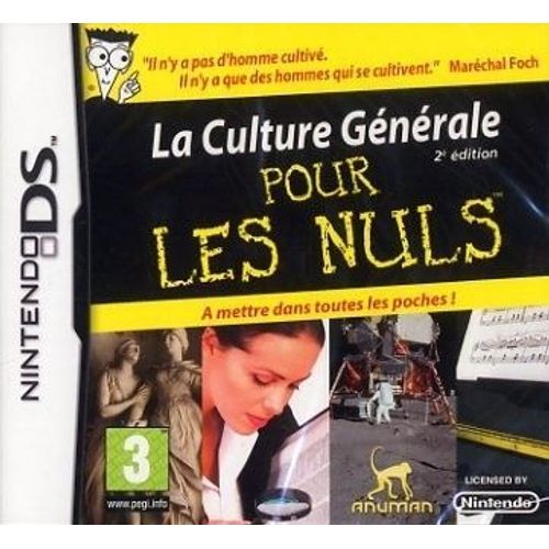 La Culture Générale Pour Les Nuls Nintendo Ds