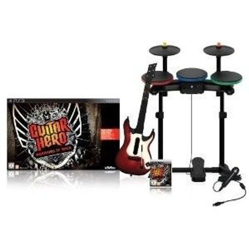 Guitar Hero 6 - Warriors Of Rock + Guitare + Batterie + Micro Ps3