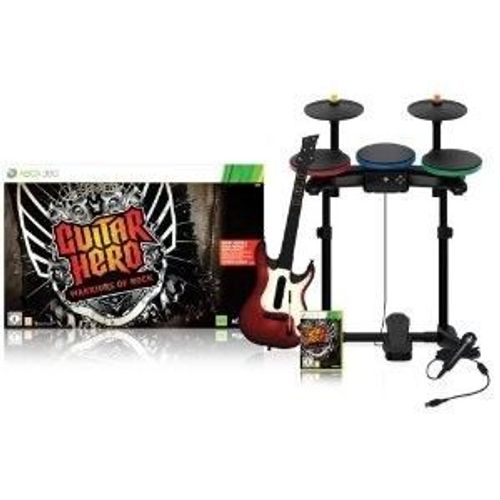 Guitar Hero 6 - Warriors Of Rock + Guitare + Batterie + Micro Xbox 360