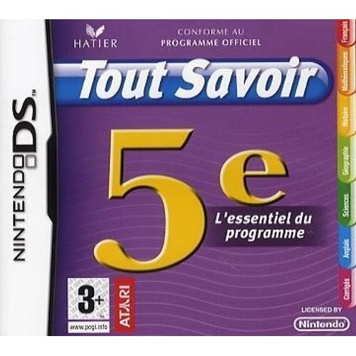 Tout Savoir - 5ème Nintendo Ds