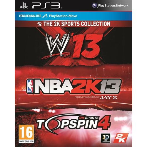Wwe 13 + Top Spin 4 + Nba 2k13 Ps3