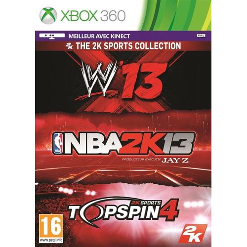 Wwe 13 + Top Spin 4 + Nba 2k13 Xbox 360