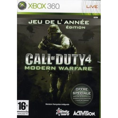 Call Of Duty 4 Modern Warfare Jeu De L'année Édition Xbox 360