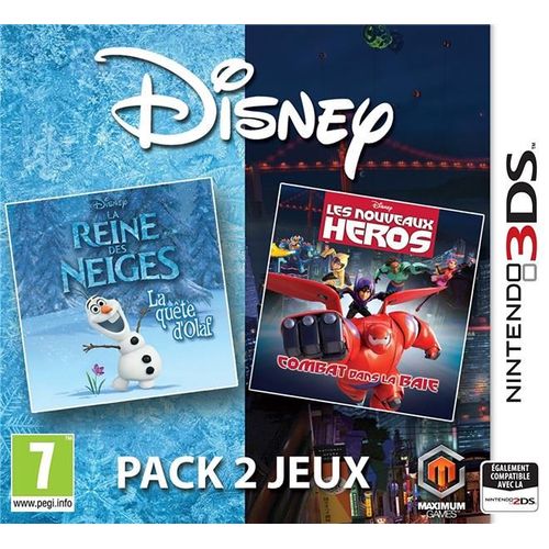 Disney Pack 2 Jeux : La Reine Des Neiges & Les Nouveaux Héros 3ds