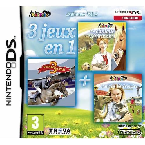 3 Jeux En 1: Animaux /Vol.1 Nintendo Ds