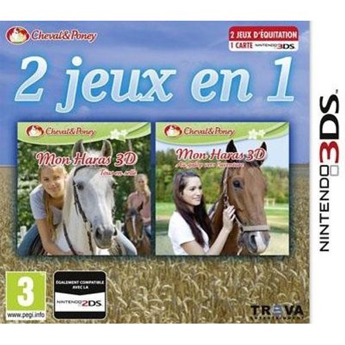 2 Jeux En 1 : Mon Haras 3d - Tous En Selle + Mon Haras 3d - Au Galop Vers L'aventure 3ds