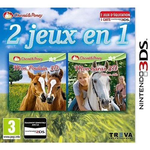 2 Jeux En 1: Mon Poulain 3d & Mon Haras 3d - Tous En Selle 3ds