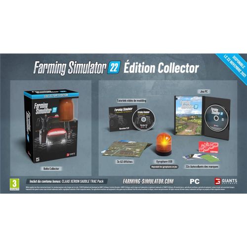 Farming Simulator 2022 - Boîte En Anglais - Jeu Entièrement En Français Édition Collector Pc