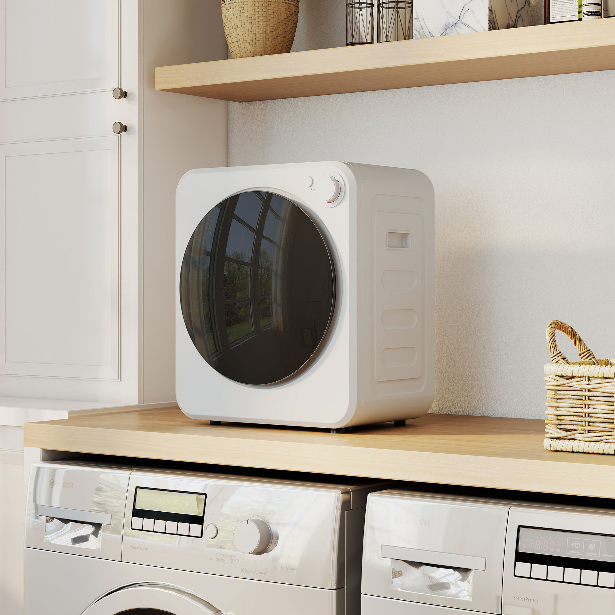 S�che-linge portable - 800W 4Kg - 5 modes - blanc - 4