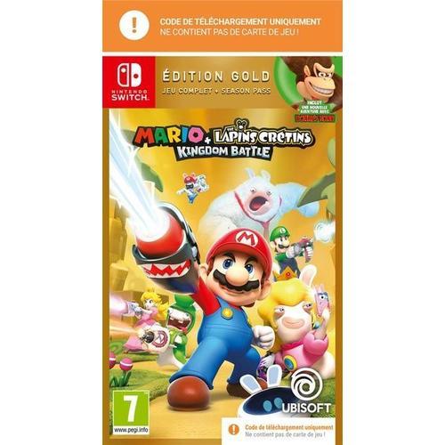 Mario + The Lapins Crétins : Kingdom Battle (Code In A Box) Édition Gold Switch