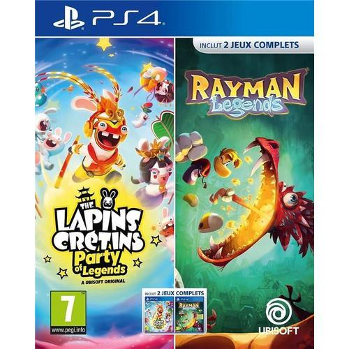 Compilation Lapins Crétins Party Of Legends + Rayman Legends Édition Standard Ps4
