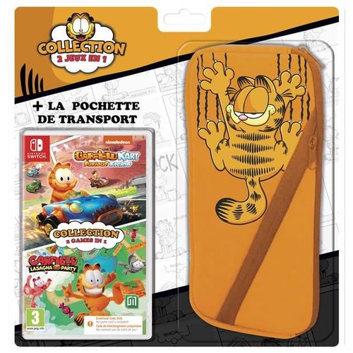 Bundle Garfield Kart + Lasagna Party + Housse Switch (Code De Téléchargement Uniquement) Switch
