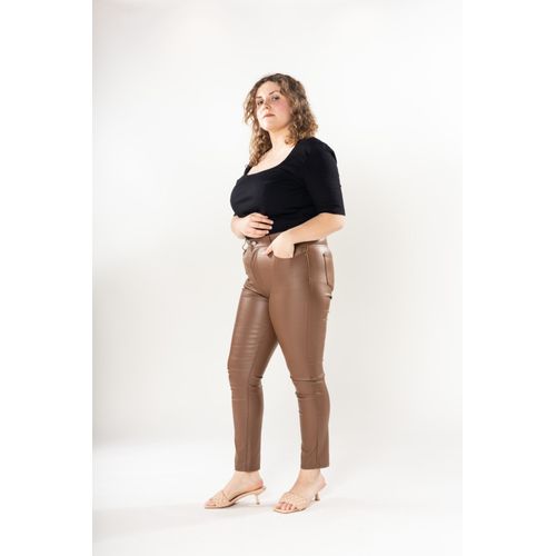 Pantalon Enduit Huile Marron Femme Nina Carter Paris Taille 46