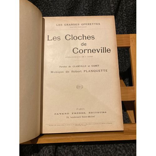 Robert Planquette Les Cloches De Corneville Partition Chant Piano Fayard Joubert