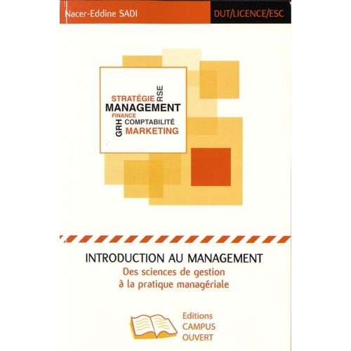 Introduction Au Management - Des Sciences De Gestion À La Pratique Managériale