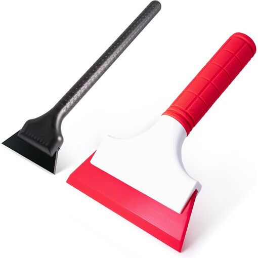 2 Pièces Raclettes De Nettoyage Raclette Nettoyeur De Vitres Polyva...