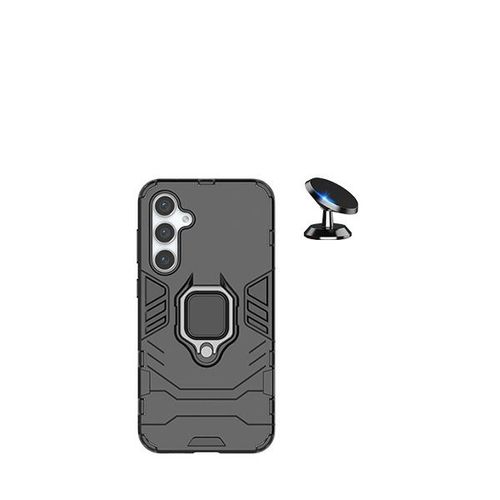 Kit De Voiture Magnétique De Voiture + 3x1 Couverture Militaire Défenseur À Phonecare Pour Samsung Galaxy A25 5g - Noir