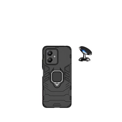 Kit De Voiture Magnétique De Voiture + 3x1 Couverture Militaire Défenseur À Phonecare Pour Xiaomi Redmi 13c 5g - Noir