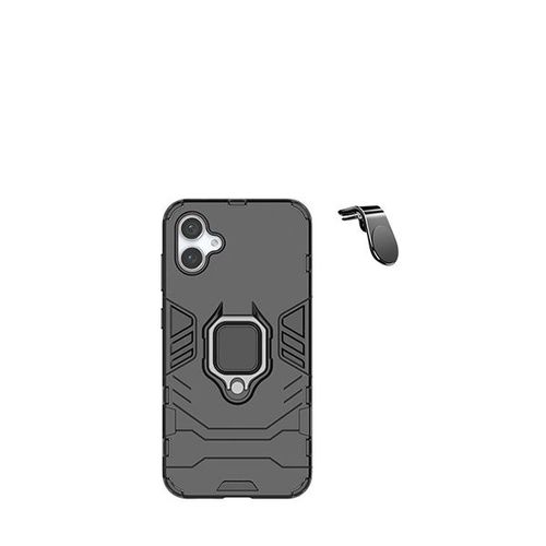 Support Magnetique K Kit De Voiture De Conduite Saft + 3x1 Couverture Militaire Défenseur Phonecare Pour Samsung Galaxy A05 - Noir