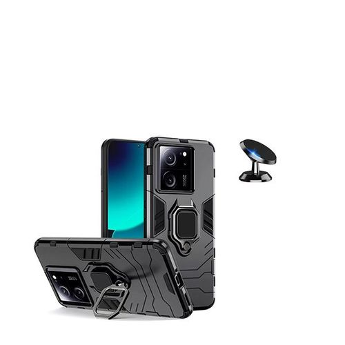 Kit De Voiture Magnétique De Voiture + 3x1 Couverture Militaire Défenseur À Phonecare Pour Xiaomi 13t - Noir