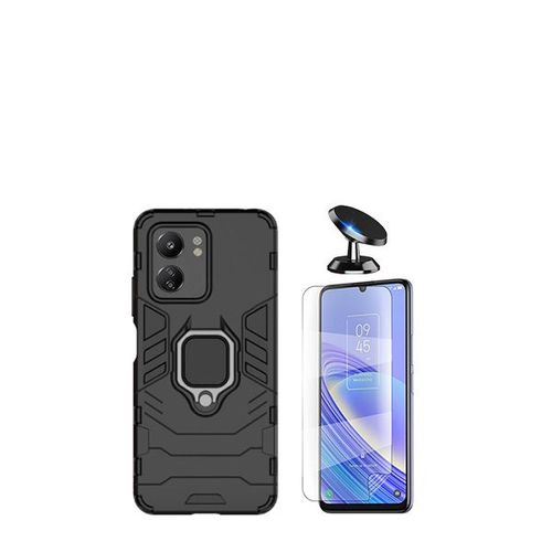 Kit De Verre Trempé De Clearglass + 3x1 Défenseur Militaire + Support De Voiture Magnétique Phonecare Pour Xiaomi Redmi 13c - Noir
