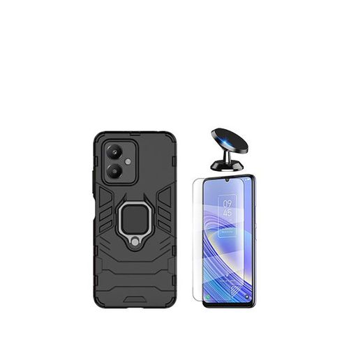 Kit De Verre Trempé De Clearglass + 3x1 Défenseur Militaire + Support De Voiture Magnétique Phonecare Pour Xiaomi Redmi 13c 5g - Noir