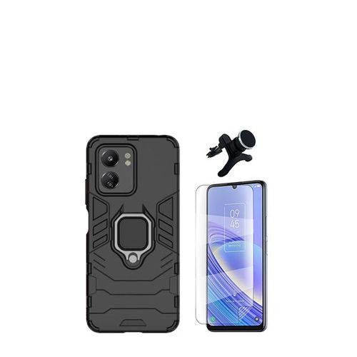 Kit De Verre Trempé De Clearglass + 3x1 Défenseur Militaire + Support Magnétique De Voiture Renforcé Phonecare Pour Xiaomi Redmi 13c - Noir
