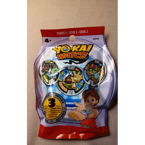 Sachet Yo Kai Watch Serie 2 Pochette De 3 Medaillons Yokai