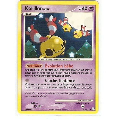 Korillon Niv 6 40pv 42/123 Diamant Et Perle Tresors Mystérieux