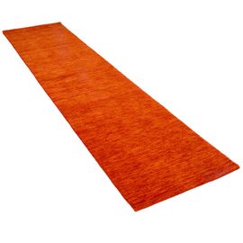 Pergamon Tapis De Couloir En Laine Naturelle Gabbeh Uni Terre Cuite 90x160 Cm